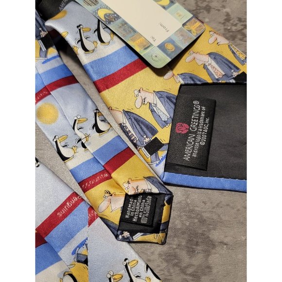 2007 American Greetings. Accountant, March of Penguins tie 100% silk 57” - Picture 3 of 4